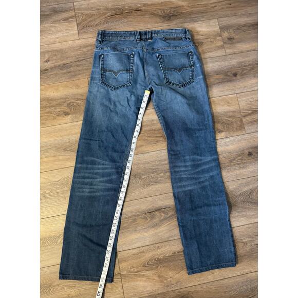 Men's Blue Straight Jeans - Picture 4 of 10